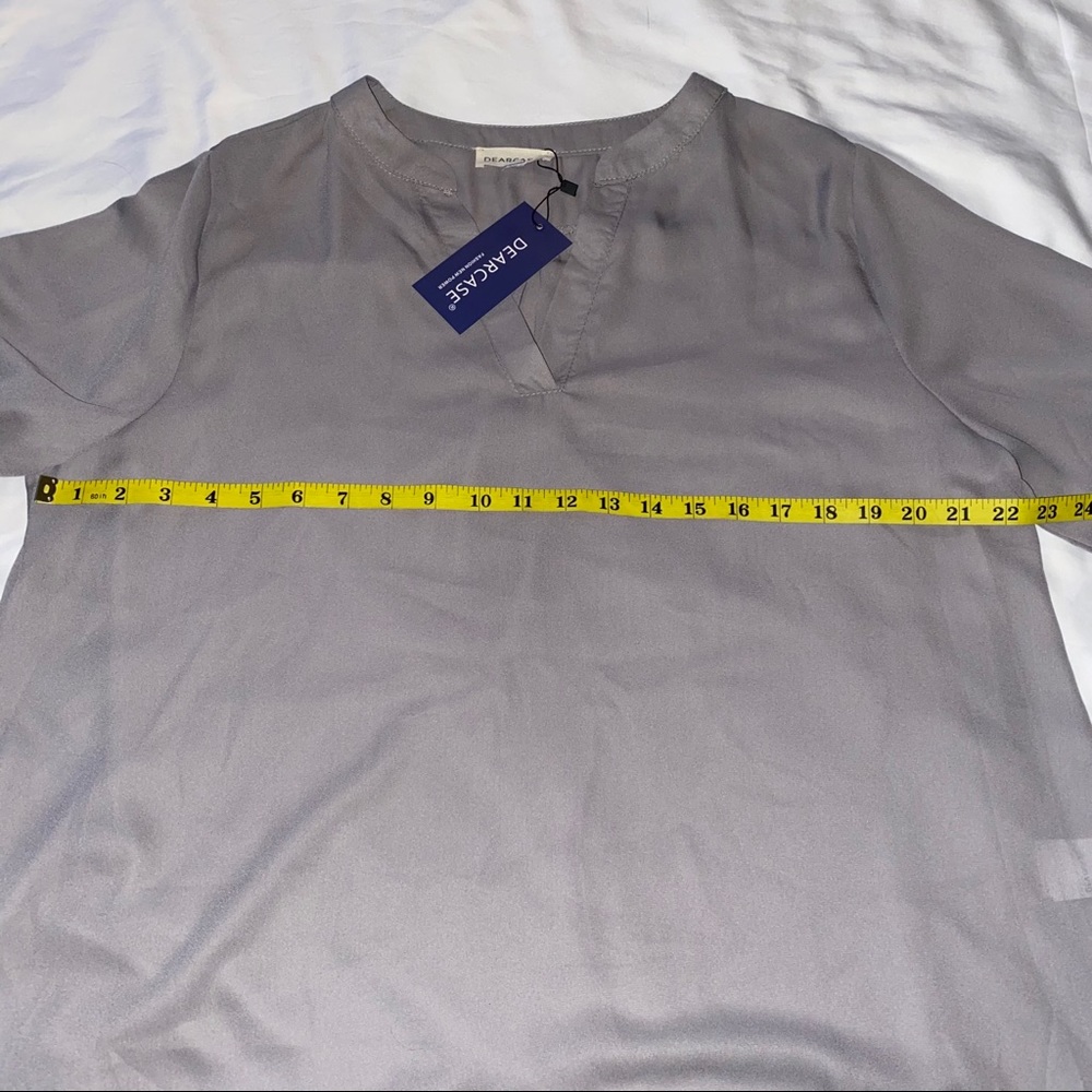 Dearcase Blouse Gray NWT - Picture 12 of 12